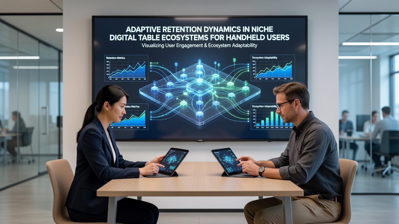 Mobile screen showing adaptive table game session with retention metrics overlay