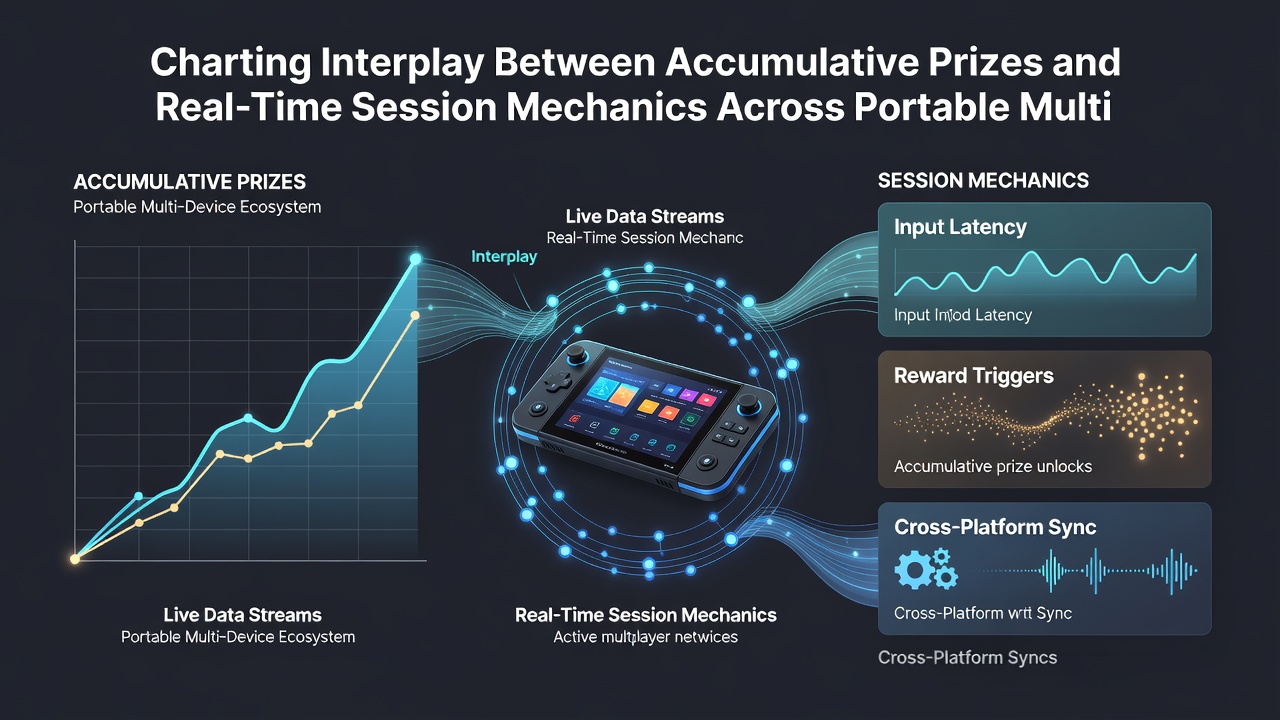 Diagram illustrating data flow between mobile devices, central servers, and accumulative prize pools in multiplayer environments