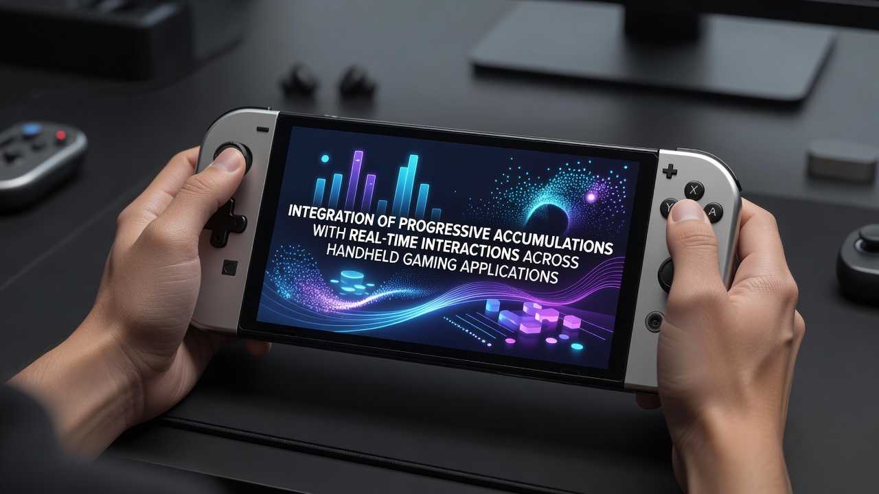 Mobile gaming devices displaying integrated progressive systems and live player interactions