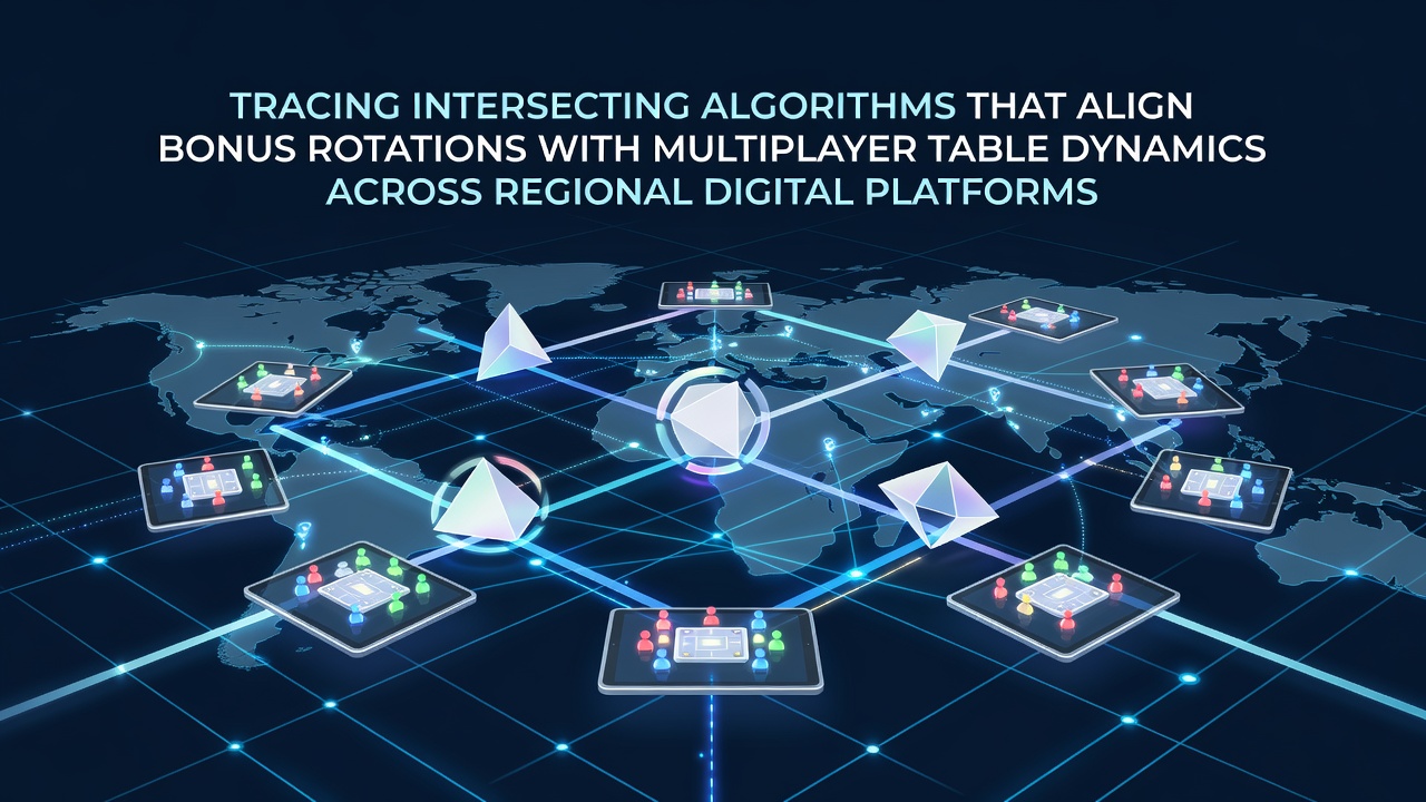 Diagram showing algorithm intersections for bonus rotations and multiplayer table dynamics on digital platforms