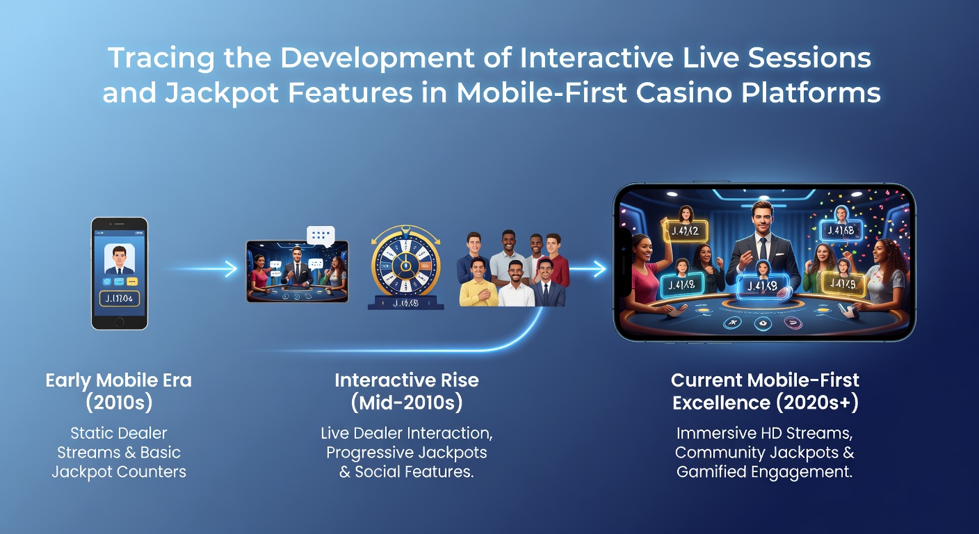 Mobile screen displaying live dealer table alongside progressive jackpot meter with interactive controls